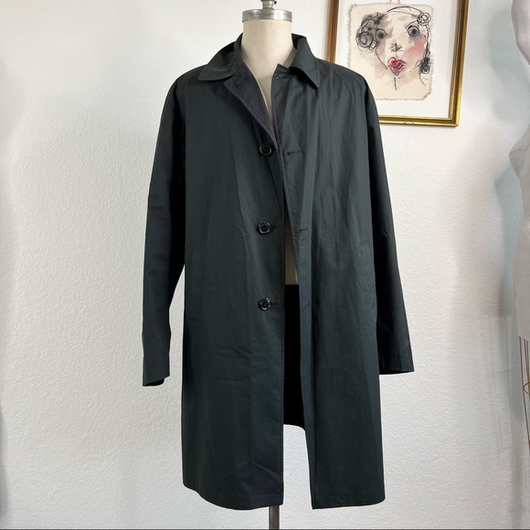 Reversible Turist Pinstripe Trench Midi Jacket - Picture 4 of 14